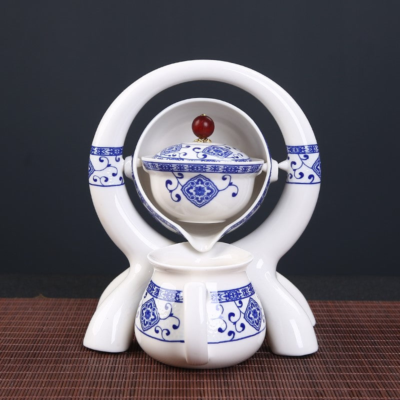 White Pottery Antique Tea Set