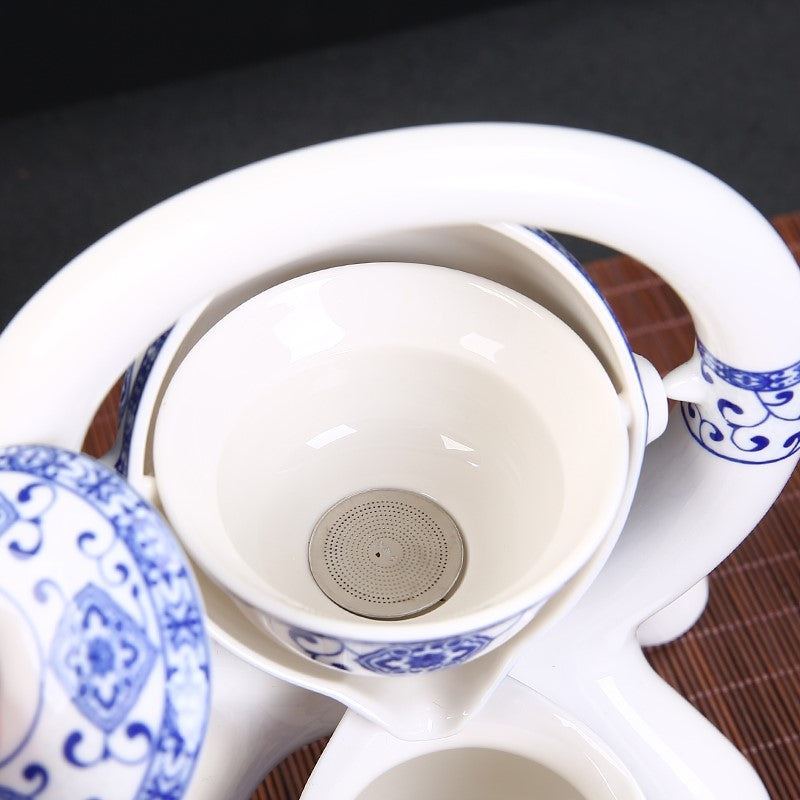 White Pottery Antique Tea Set