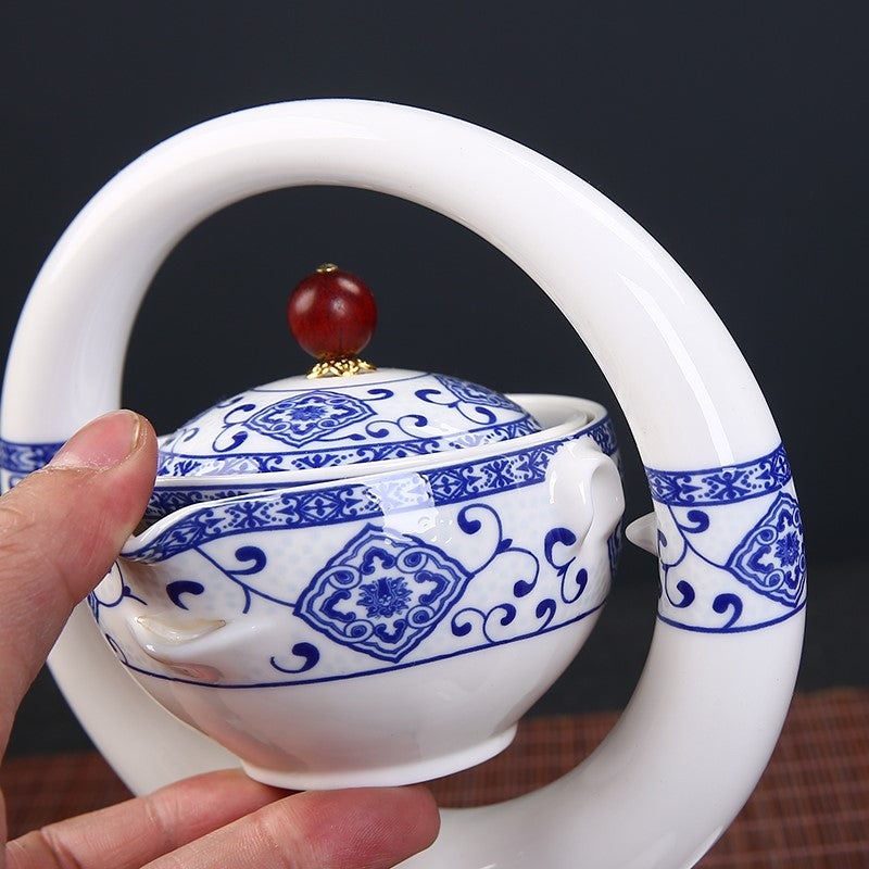 White Pottery Antique Tea Set