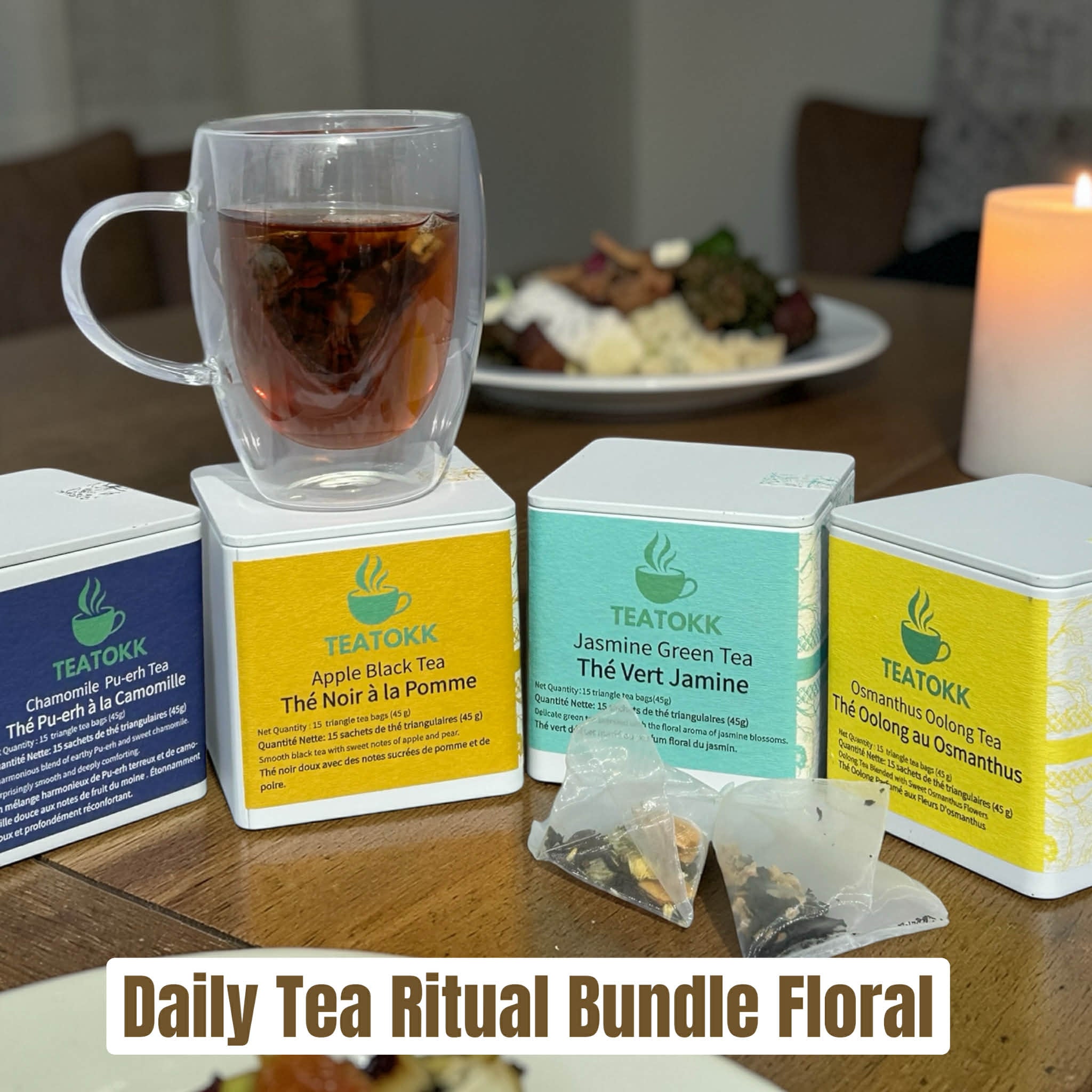 Daily Tea Ritual Bundle Floral (60 tea bags )