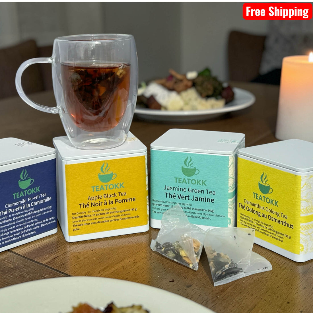 Daily Tea Ritual Bundle Floral (60 tea bags )