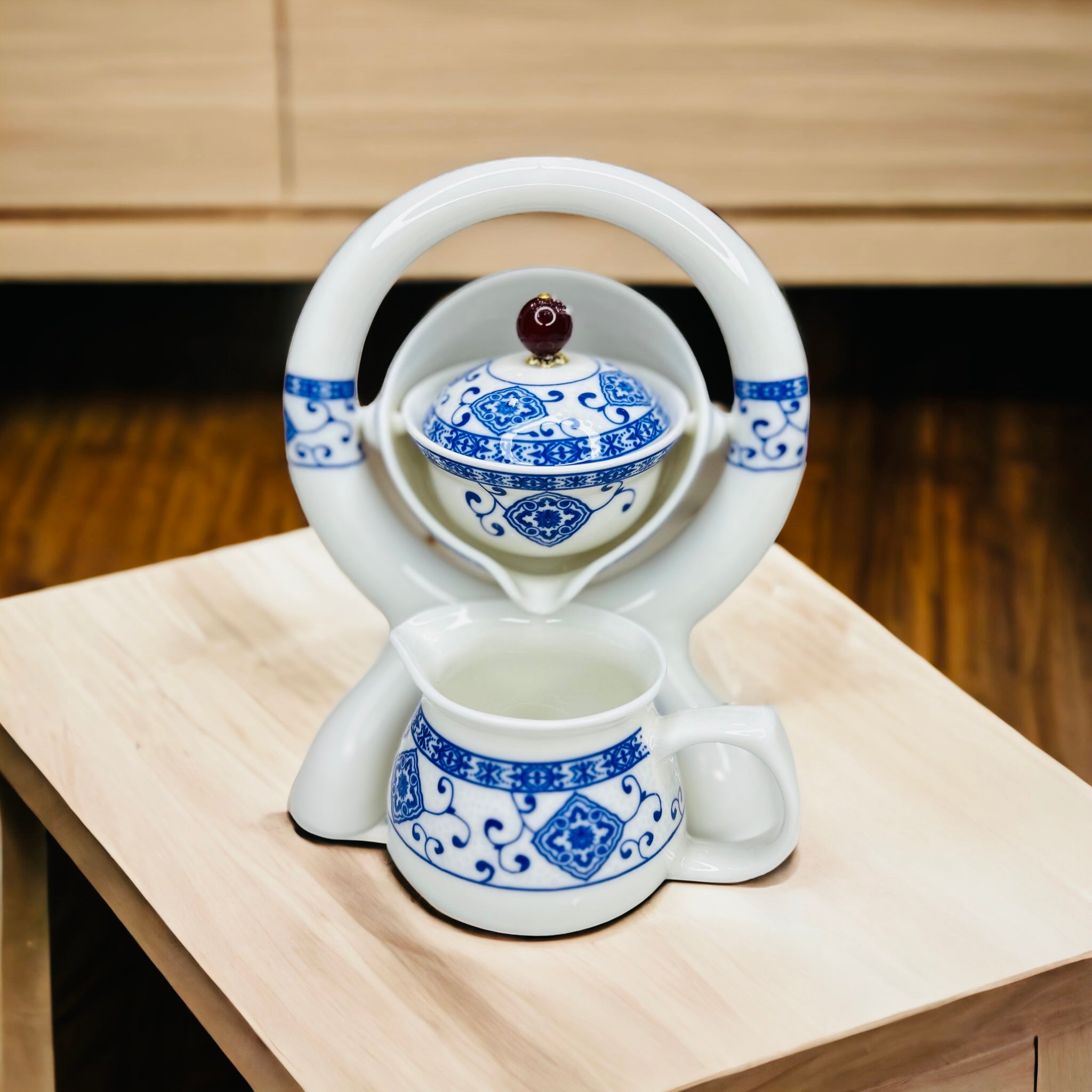 White Pottery Antique Tea Set