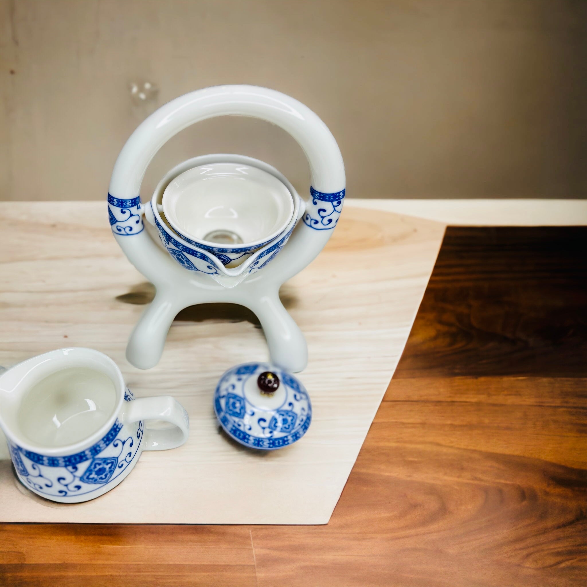White Pottery Antique Tea Set