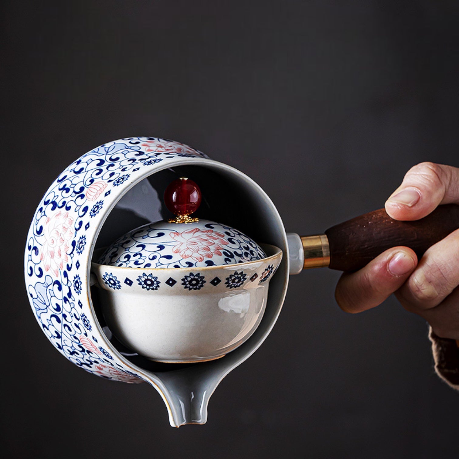 Blue&white Pottery Antique Tea kit