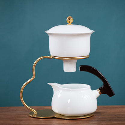 TEATOKK White Porcelain Magnet Teapot