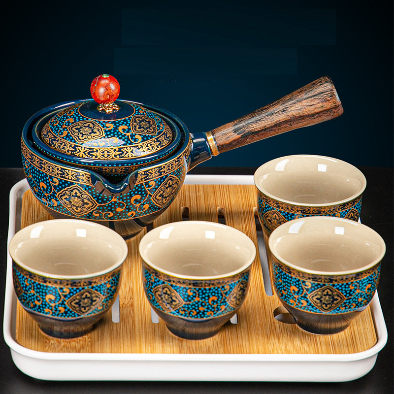 Mystical Blue Pottery Antique Tea kit