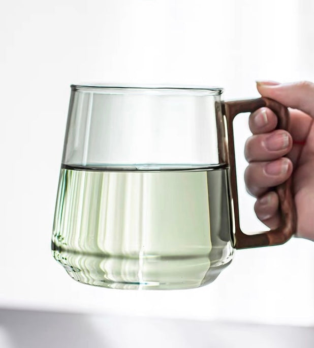 Silver Mist Glass Tea Mug