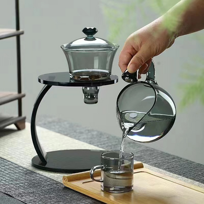 TEATOKK Grey Glass Magnet Teapot