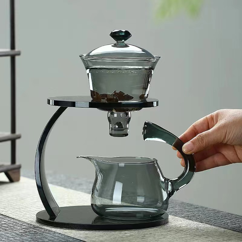 TEATOKK Grey Glass Magnet Teapot