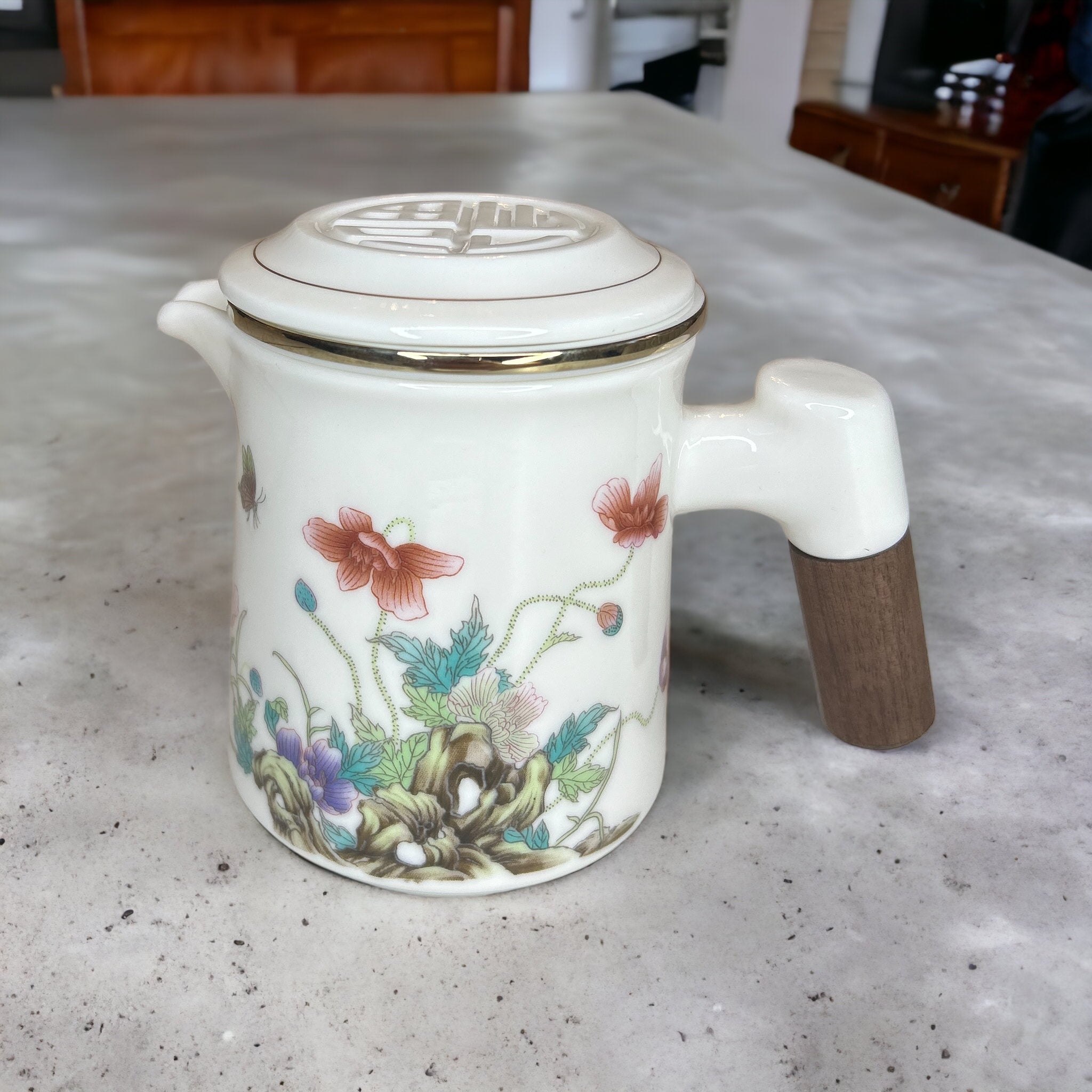 Enamel floral Porcelain Tea Mug