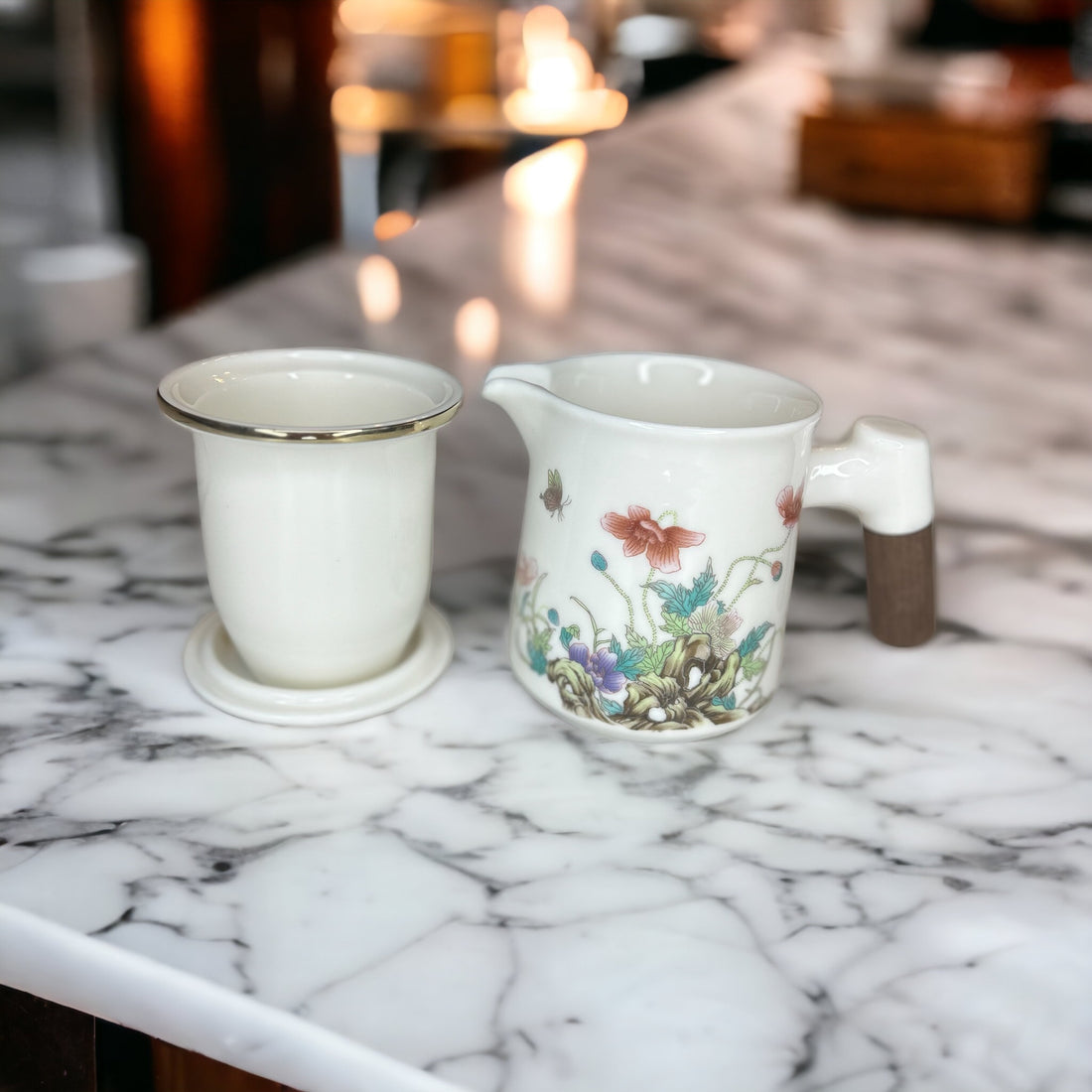 Enamel floral Porcelain Tea Mug