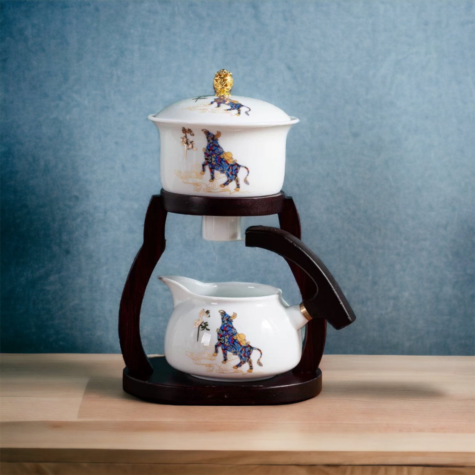 TEATOKK Red Bull Porcelain Magnet Teapot